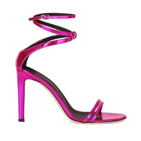 Giuseppe Zanotti Catia Heels Sandals Pink Patent Leather Women’s Sz 38.5 8.5-9.